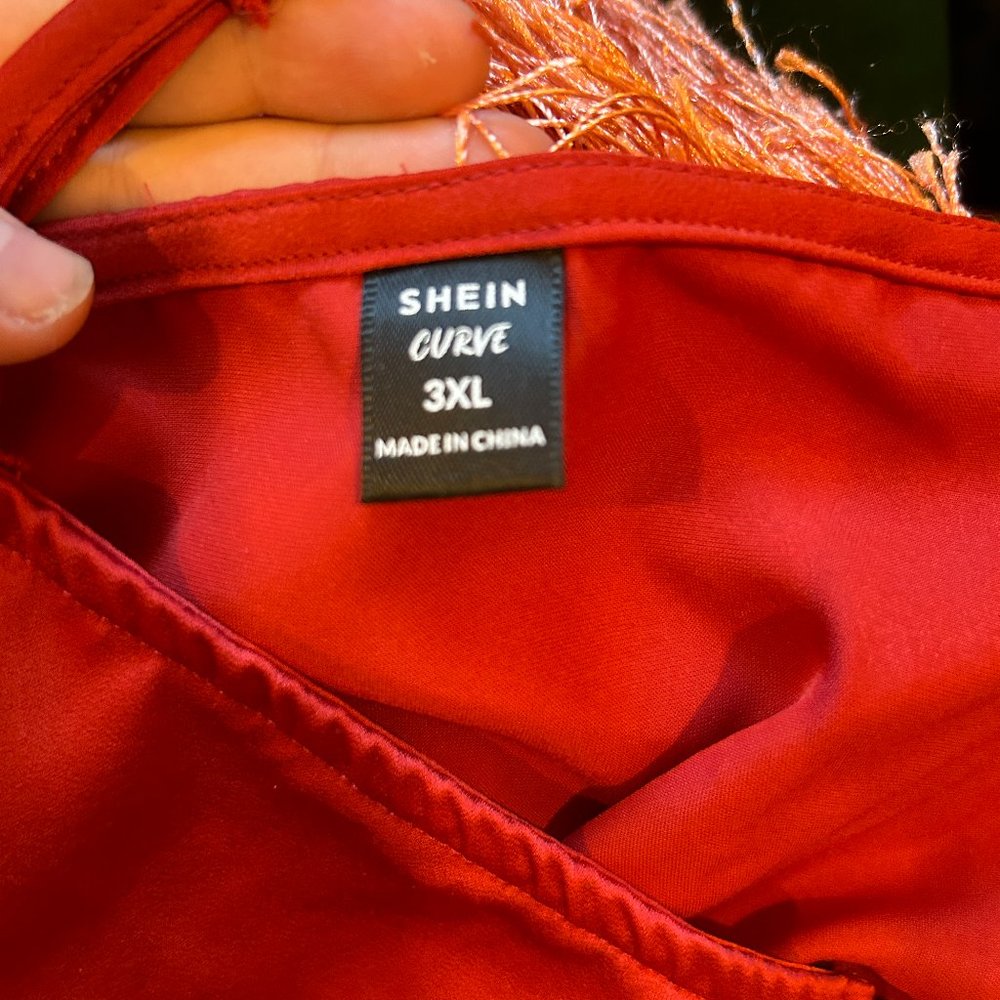 Red Ruche Bodycon Dress - Picture 2 of 2
